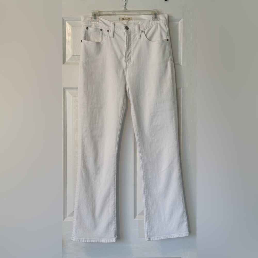 Madewell White Cali Demi Boot Jeans Size 29T EUC